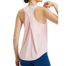 baleaf Women's Workout Tops Racerback Sleeveless Running Athletic Tank Tops Quick Dry Shirts for Sports Gym Exercise Light Pink S