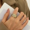 Inateannal Chunky Gold Rings for Women Gold Chunky Wide Ring