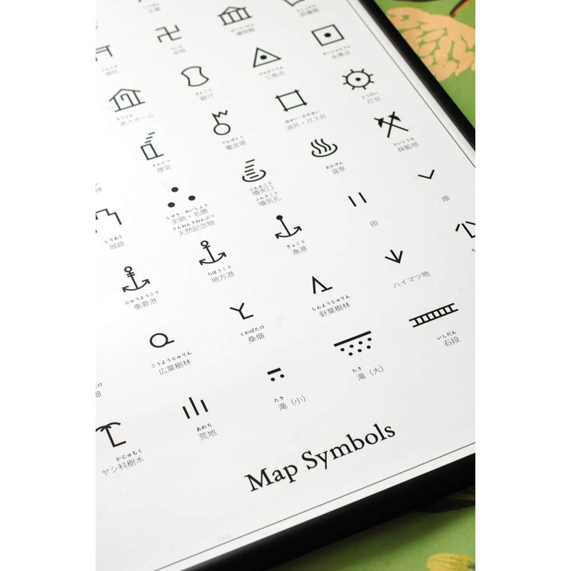 "Map Symbol Poster" Looks Great in Interior, Society, A3 Size,