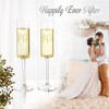 ROXBURGH Mr and Mrs Wedding Champagne Flutes, Bride and Groom