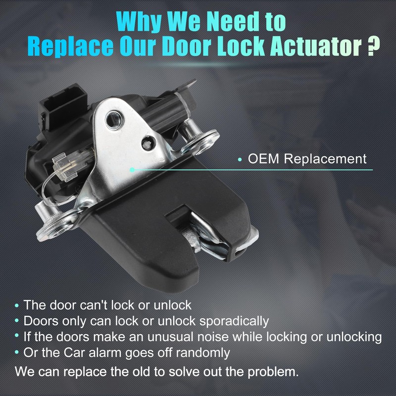 QUARKZMAN Replacement Tailgate Lock Actuator For Skoda Fabia Roomster 2006-2015