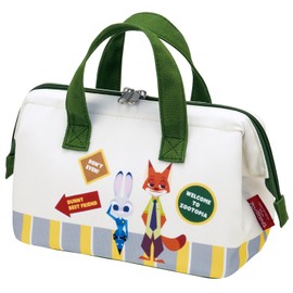Skater KGAF1-A Lunch Bag, Canvas Fabric, Cold Insulation, Clasp-type, Disney's Zootopia Patch