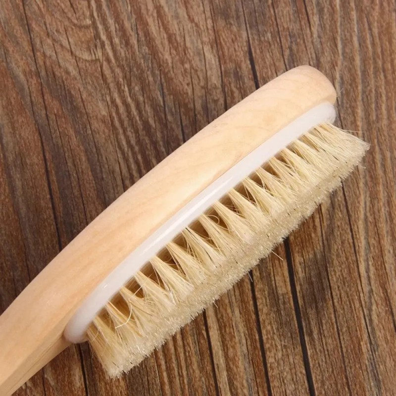 Cepillo Corporal Madera Bambú Natural Curveado Ecológico F