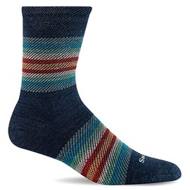 Sockwell Women's Blanket Twill Crew Sock, Denim, Medium-Large