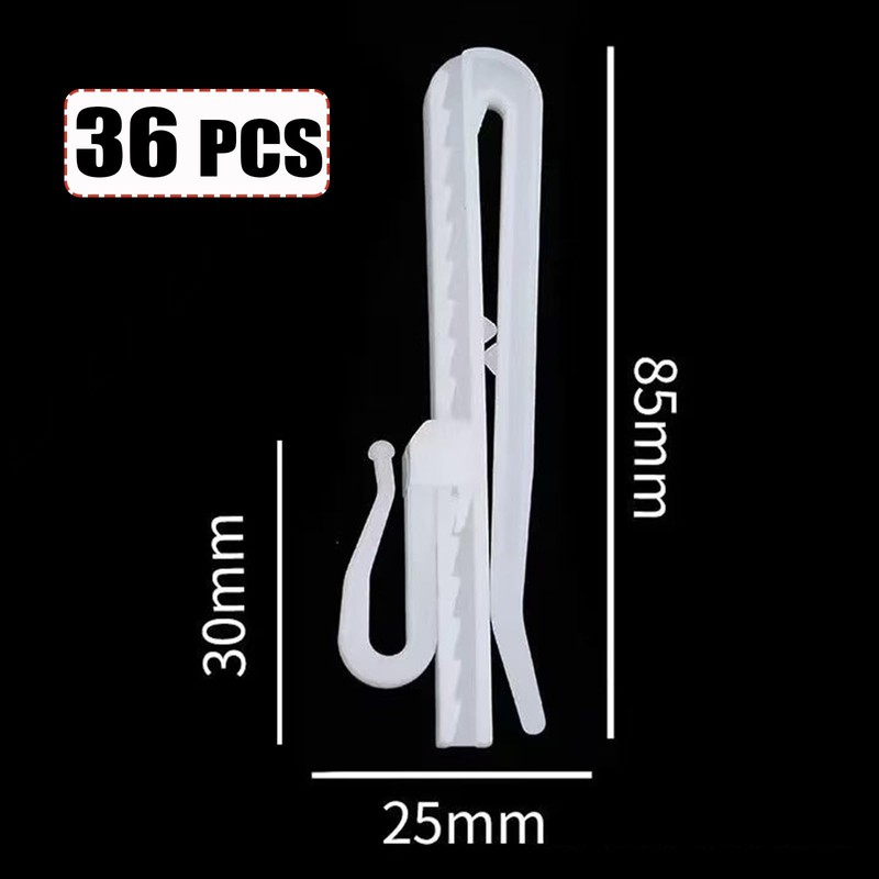 36 PCS Lifting Adjustable Curtain Hooks