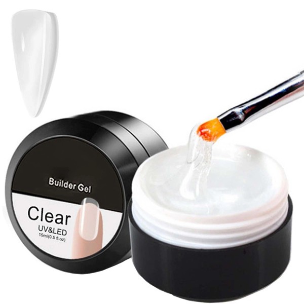 Clear Nail Building and Strengthening Gel - UV/LED Base &