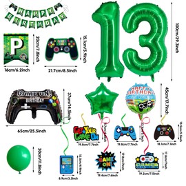 Birthday Decoration Boys 13 Years, Gaming Theme Birthday Party, Gamer Decoration Birthday, Children's Video Game Theme Party Decoration Set