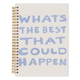 IAFQWDS Inspirational Spiral Notebook Journal 5.5x8.3, What's the Best That Could Happen Motivational Notebooks for Note Taking, Inspirational Positive Affirmations Gifts