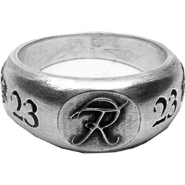 MK-Art Militaria Ring Wehrmacht 23rd Infantry Division Engraving Leningrad 1942, Non-precious metal