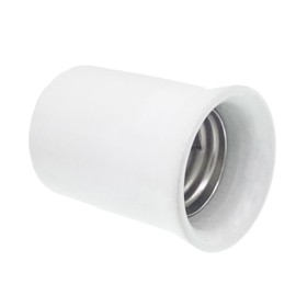 TWDRTDD E39 Mogul Base Light Socket, Porcelain Lampholder, Waterproof E39 Ceramic Bulb Holder15A 300V, Keyless, White (1-Pack)
