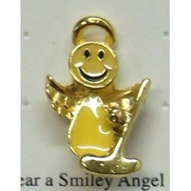 OSC Golf Smiley Angel With Gold Club Lapel or Hat Pin in Gold Plate SIGNED OSC NEW