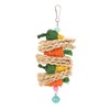 3pcs Parrot Chew Toys Weave Carrot Corn Rattan Balls Shredded