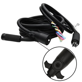 7 Way Round Heavy Duty Magnet Plug | 8FT - 7 Wire Plug-N-Play, Hardwire Trailer Cord (Wiring Harness) for 7 Pin RV’s, Campers, Equipment, Dump, and Boat Trailers (LED Light Recommended)