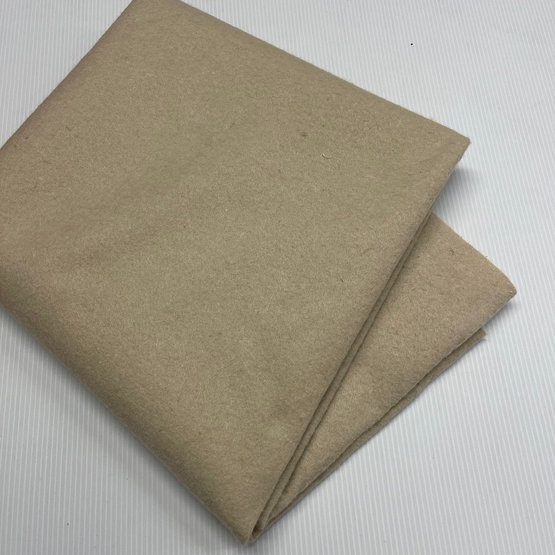 Beige Plain Felt Arts and Craft Fabric Material for Sewing