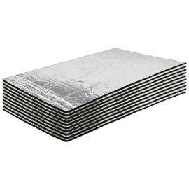 Halero 197mil 10.76 sqft Sound Deadener for Car 5mm Aluminum Foil Sound Deadening Mat Noise and Heat Insulation Shield Mat for Car Hood,Celling,Door ect(10PCS)