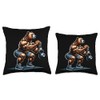 Bear Kettlebells Ourfit For Bodybuilders Weight Bodybuilding Throw Pillow