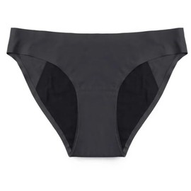 Menstruationsunterwäsche für Frauen Mädchen mit Wetbag, Periodenunterschwäsche starke Blutung, Wochenbett, Inkontinenz, seamless Slips Damen (DE/NL/SE/PL, Alphanumerisch, L, Regular, Regular, schwarz)