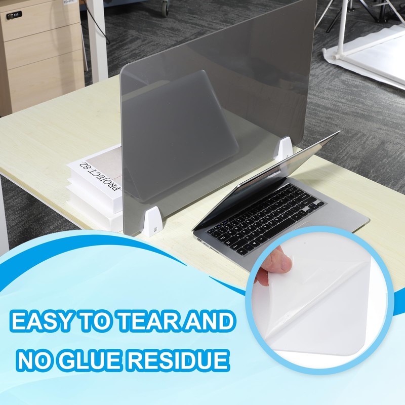 PATIKIL 40x60cm Desk Divider, 4 Sets Desk Privacy Panel Acrylic