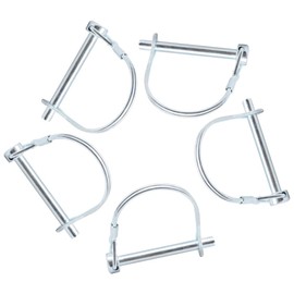Ruidee 5 Pcs Wire Lock Pin 6x55mm Shaft Locking Pin Trailers Lock Hitch Pto Pin Round Loop Wire Pin Heavy Duty Coupler Pin (DSX/6x55mm)