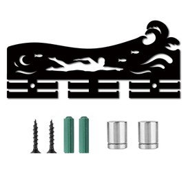 CREATCABIN Medal Stand Swimming Acrylic Medal Hanger Wall Mounted Award Badge and Exhibition Holder for Swimmers Athletes Gifts for Winner Medal Winner 29 x 13 cm