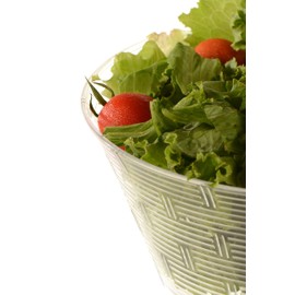 [10 PACK] Reusable Clear Plastic Bowls - Disposable Hard Plastic Bowls Medium Dessert Bowls - Great for Weddings, Serving, Catering, Ice Cream, Event or Home Party Supplies Basket Weave Design