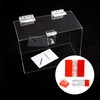 5 Set Acrylic Hinges and Self-Adhesive Latch Buckles Kit, Clear