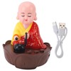 Musical Nodding Monk Figurine Decoration Moving Head Buddha Statue with