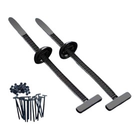 Nylon Universal Cable Tie Buckle, 120pcs Heavy-Duty Self-Locking UV-Resistant Wire Nylon Zip Tie Holders, Universal Push Mount Zip Tie Holders, Bumper Retainer Clips, Car Plastic Rivet Fasteners (20)