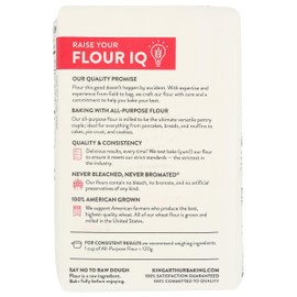 King Arthur Organic All Purpose Flour, Premium Baking Flour for Bread, Pizza Dough, and Pastries, Unbleached and Non-GMO, Versatile for All Your Baking Needs, 32 oz (2 lbs)