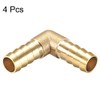sourcing map 12mm Barb Brass Hose Fitting 90 Degree Elbow