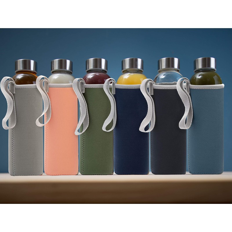 Epica glass bottles with lids – 18oz glass water bottles,