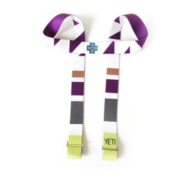 YUNE YOGA - Yoga Mat Carry Stretch Strap, Two-in-One, 100% Cotton Metal Buckles, Eco-Friendly Non-Toxic Yoga Mat Carrier Men Women, Colorful Graphic Print -70"