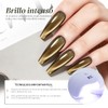 CHERIMOYA Esmalte de Uñas de Gel Ojos de Dorado Marrón