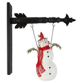 14 Inch Glittered Resin Snowman w/4 Cardinals Arrow Replacement