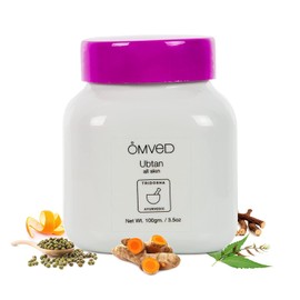 Omved Ubtan Face Pack Powder for All Skin Types with Turmeric, Neem and Manjistha for Premature Wrinkles, Removes Scars and Tightens Open Pores, 100 Gm