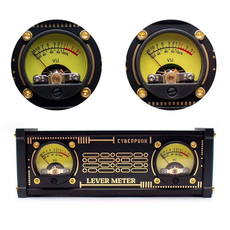 Sound Activated VU Meter RGB Backlight Desktop Audio Visualizer Plug&Play