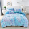 RYNGHIPY Super Soft Fuzzy Faux Fur Duvet Cover Set, Blue