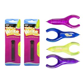 PenAgain Twist 'n Write - Lápiz de colores surtidos, 4 unidades (00071), 1 Pack W/10 Refills