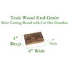 Lipper International 7217 Teak 6" End Grain Cutting Board with
