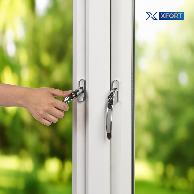 XFORT Key Locking Inline Window Handle Installation Kit in Polished