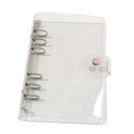 A7 Ring Binder, Refillable Folder, 6 Hole Ring Binder, Transparent PVC Notebook Cover, Binder Diary for Home, School and Office, Writing Supplies