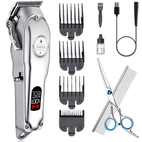 yucca Dog Grooming Clippers for Thick Heavy Coats, Cordless Dog Trimmers Clippers Professional with Metal Blade for Pets Dogs Cats Animals