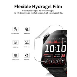 toergy tpu screen protector for Garmin Venu X1 smartwatch with high aluminum fox edge - durable film, thin, lightweight, high definition, 3 pack