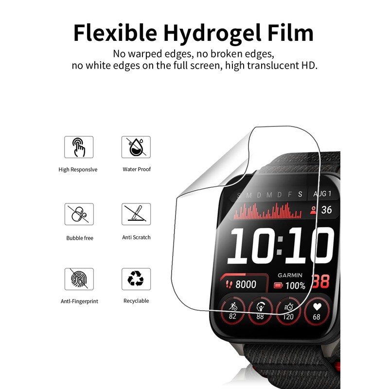 toergy tpu screen protector for Garmin Venu X1 smartwatch with