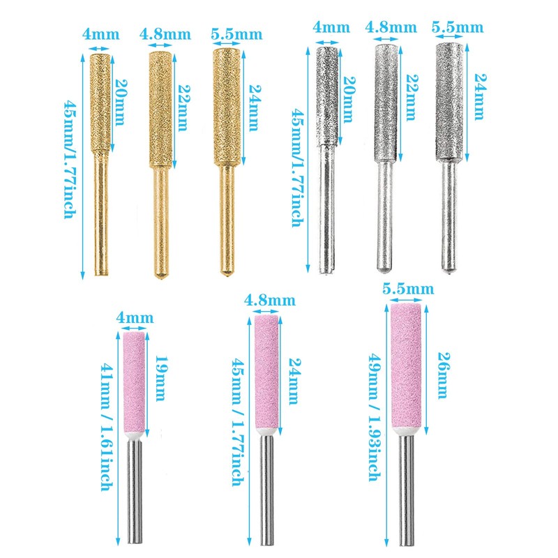 Yuentoen Pack of 20 Chainsaw Sharpening Attachment, Chainsaw Sharpener with