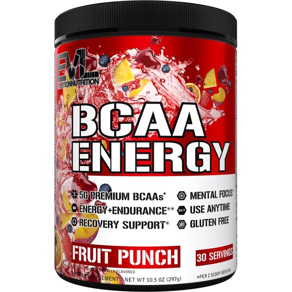 Evlution Nutrition BCAA Energy, Fruit Punch, 30 Servings by Evlution