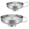 Stainless Steel Canning Funnel, 2 Pack Wide Mouth Jam Jar