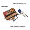Boshiho Eco-Friendly Cork Zip Wallet with Key Ring, Multi flower.,
