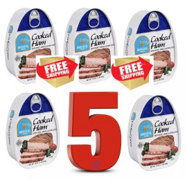 Bristol Cooked Ham 16oz  EXP *  2029 Fully Cooked Canned Meat Ready to Eat Food - 1 Ham