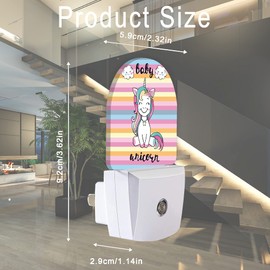 AOWULA Unicorn Night Light,Cute Baby Unicorn Night Lights Plug into Wall, Dusk to Dawn Sensor LED Lamp 0.5W for Boys/Girls/Women/Men Decorations Room 0.5W Sleep Friendly